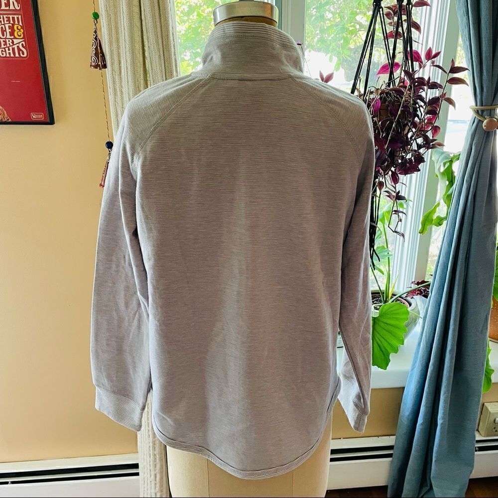 CORAL BAY | light gray white athletic zip up M - Picture 7 of 8